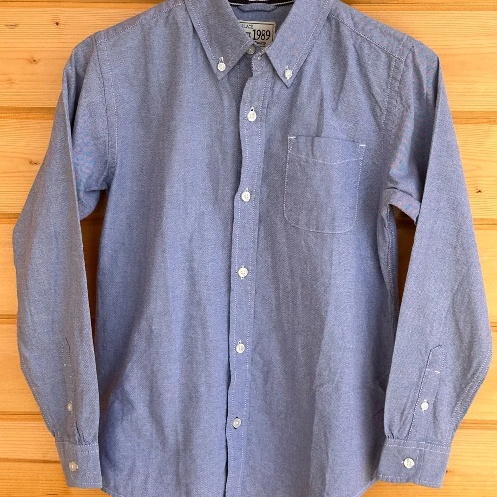 The Children’s Place. Boys Long-Sleeve Button-Down Shirt - Light Blue
